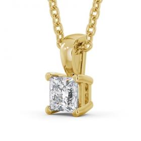 Princess Solitaire Four Claw Stud Diamond Pendant 9K Yellow Gold PNT81_YG_THUMB1_1.jpg 