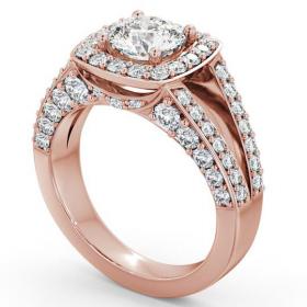 Halo Round Diamond Glamorous Engagement Ring 18K Rose Gold ENRD52_RG_THUMB1 