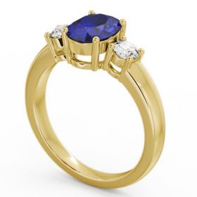 Three Stone Blue Sapphire and Diamond 1.30ct Ring 18K Yellow Gold GEM24_YG_BS_THUMB1 