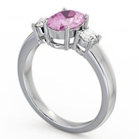 Three Stone Pink Sapphire and Diamond 1.30ct Ring 18K White Gold GEM24_WG_PS_THUMB1 