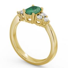Multi Stone Emerald and Diamond 1.09ct Ring 18K Yellow Gold GEM25_YG_EM_THUMB1 