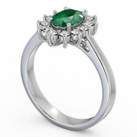Cluster Emerald and Diamond 1.27ct Ring 18K White Gold CL1GEM_WG_EM_THUMB1 