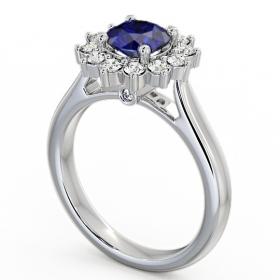 Cluster Blue Sapphire and Diamond 1.49ct Ring Platinum ENRD50GEM_WG_BS_THUMB1 