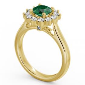 Cluster Emerald and Diamond 1.24ct Ring 18K Yellow Gold ENRD50GEM_YG_EM_THUMB1 