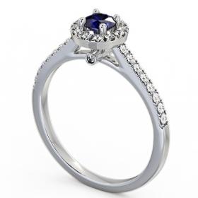 Halo Blue Sapphire and Diamond 0.58ct Ring 18K White Gold ENRD54GEM_WG_BS_THUMB1 