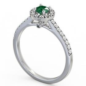 Halo Emerald and Diamond 0.51ct Ring 18K White Gold ENRD54GEM_WG_EM_THUMB1 