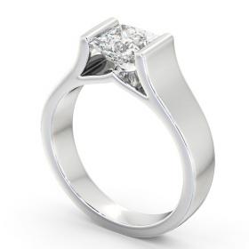 Princess Diamond Wide Band Engagement Ring 18K White Gold Solitaire ENPR4_WG_THUMB1 