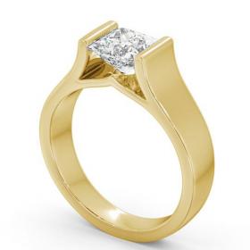Princess Diamond Wide Band Engagement Ring 18K Yellow Gold Solitaire ENPR4_YG_THUMB1 