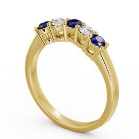 Five Stone Blue Sapphire and Diamond 0.59ct Ring 18K Yellow Gold FV16GEM_YG_BS_THUMB1 