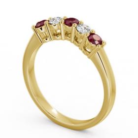 Five Stone Ruby and Diamond 0.59ct Ring 18K Yellow Gold FV16GEM_YG_RU_THUMB1 