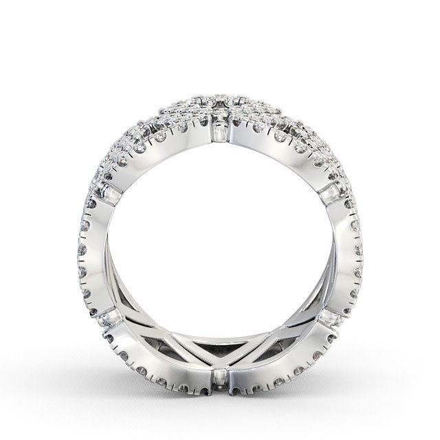 Cluster Diamond 0.95ct Cocktail Ring 18K White Gold - Ivana AD4_WG_UP
