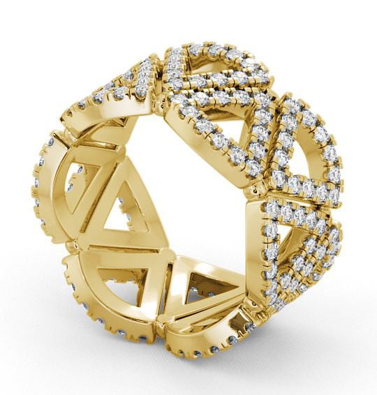 Cluster Diamond 0.95ct Cocktail Ring 9K Yellow Gold - Ivana AD4_YG_THUMB1