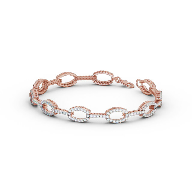 Designer Round Diamond Bracelet 9K Rose Gold - Carmela BRC12_RG_SIDE