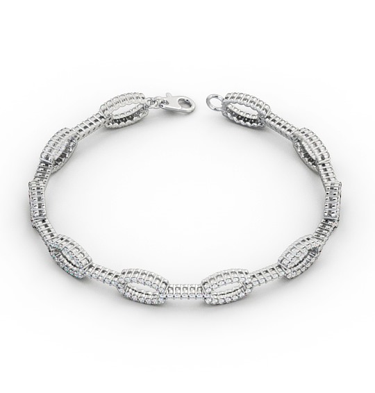  Designer Round Diamond Bracelet 18K White Gold - Carmela BRC12_WG_THUMB2 