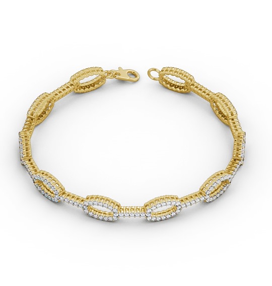  Designer Round Diamond Bracelet 18K Yellow Gold - Carmela BRC12_YG_THUMB2 