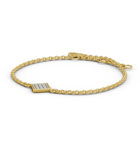  Cluster Style Delicate Diamond Bracelet 18K Yellow Gold - Cora BRC16_YG_THUMB1 