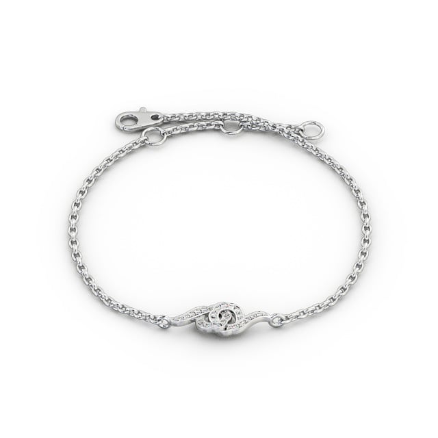 Circle Design Delicate Diamond Bracelet 9K White Gold - Sorana BRC6_WG_UP