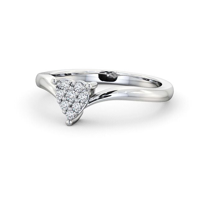 Cluster Diamond Ring 18K White Gold - Arabella CL10_WG_FLAT