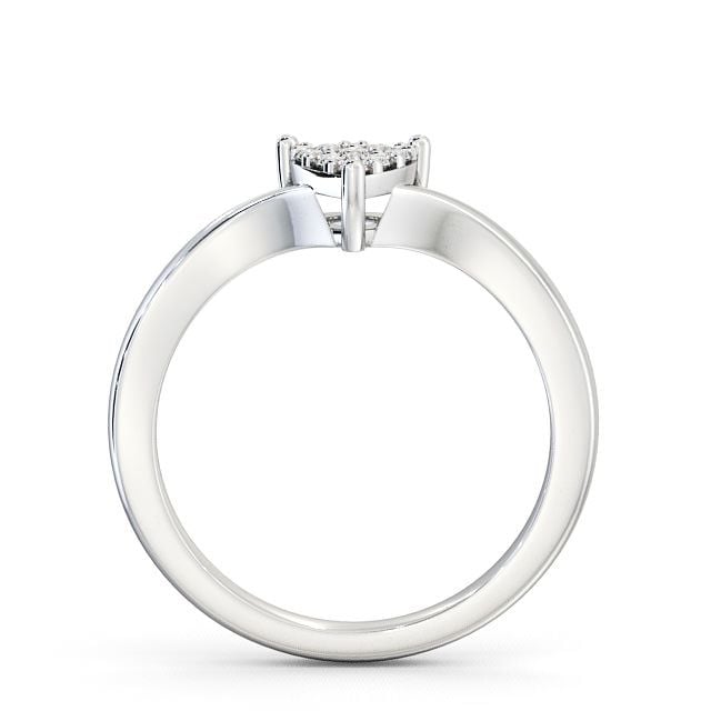 Cluster Diamond Ring 18K White Gold - Arabella CL10_WG_UP