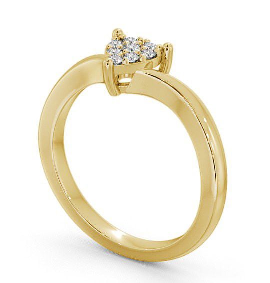  Cluster Diamond Ring 9K Yellow Gold - Arabella CL10_YG_THUMB1 