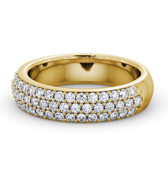  Pave Half Eternity Diamond Ring 18K Yellow Gold - Deveral CL12_YG_THUMB2 