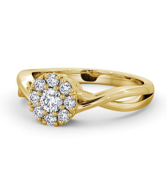  Cluster Diamond Ring 9K Yellow Gold - Ratho CL14_YG_THUMB2 