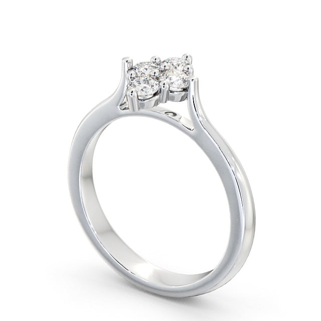 Cluster Round Diamond Ring Platinum - Aberargie CL17_WG_SIDE