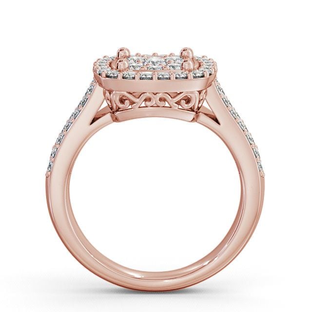 Cluster Diamond 0.75ct Ring 18K Rose Gold - Maghera CL18_RG_UP