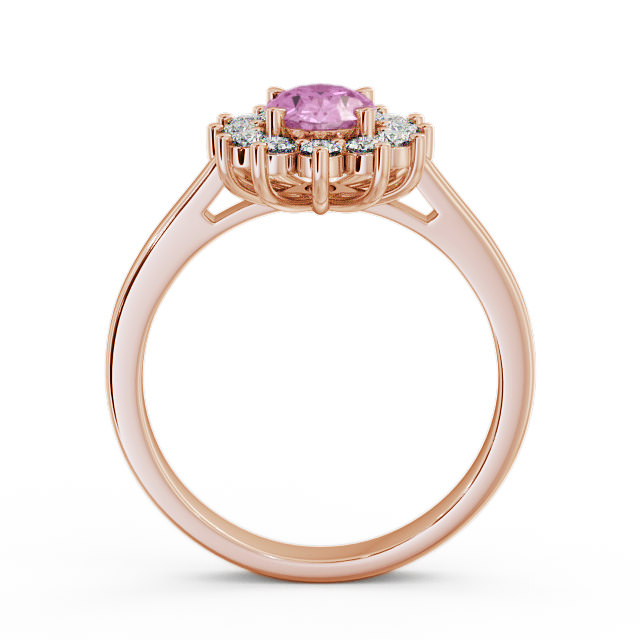 Cluster Pink Sapphire and Diamond 1.42ct Ring 9K Rose Gold - Ailstone CL1GEM_RG_PS_UP