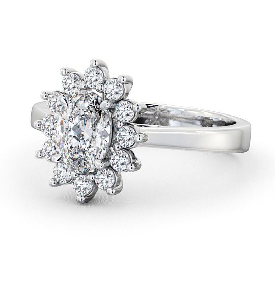  Cluster Oval Diamond Ring Platinum - Ailstone CL1_WG_THUMB2 
