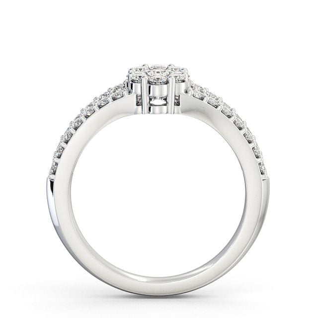 Cluster Diamond Ring 18K White Gold - Chailey CL22_WG_UP