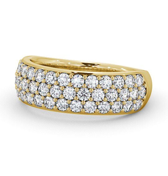  Pave Half Eternity Diamond 0.90ct Ring 18K Yellow Gold - Abergele CL27_YG_THUMB2 