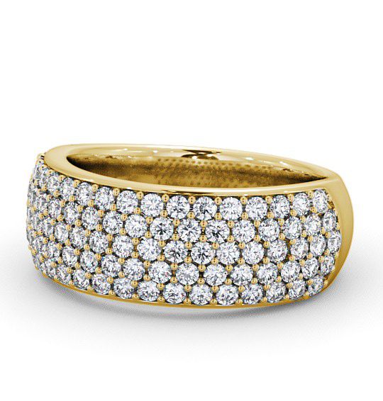  Pave Half Eternity Diamond 0.70ct Ring 18K Yellow Gold - Hayden CL28_YG_THUMB2 