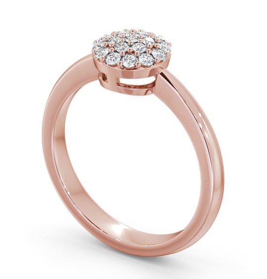 Cluster Diamond Ring 9K Rose Gold - Saval CL29_RG_THUMB1