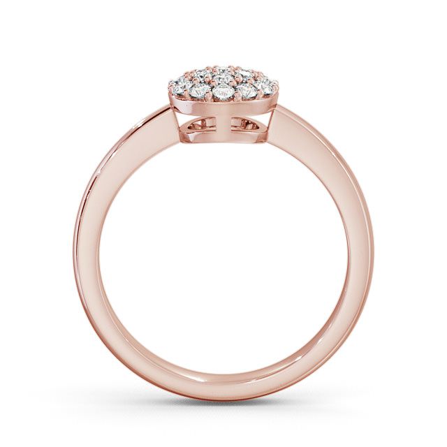 Cluster Diamond Ring 18K Rose Gold - Saval CL29_RG_UP