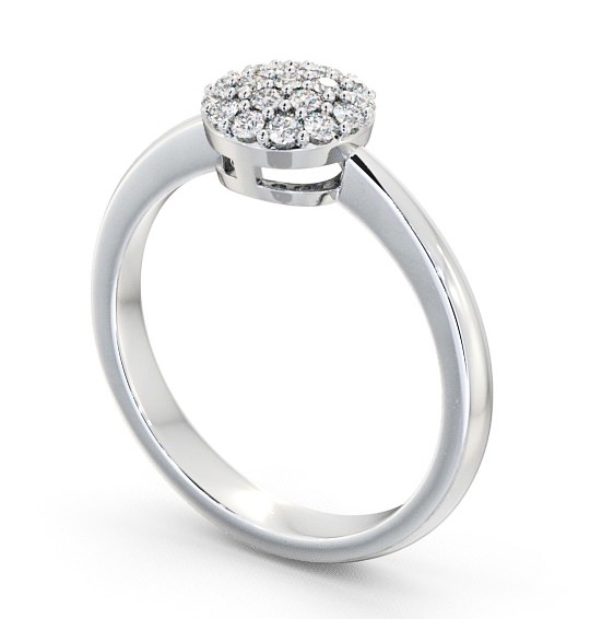 Cluster Diamond Ring Platinum - Saval CL29_WG_THUMB1