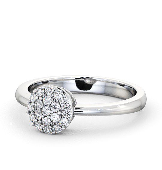  Cluster Diamond Ring 18K White Gold - Saval CL29_WG_THUMB2 