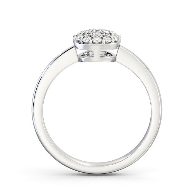 Cluster Diamond Ring 18K White Gold - Saval CL29_WG_UP