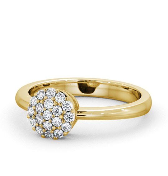  Cluster Diamond Ring 18K Yellow Gold - Saval CL29_YG_THUMB2 