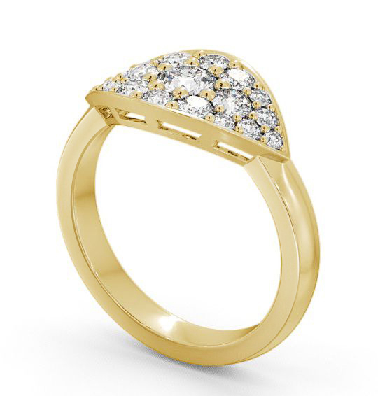 Cluster Round Diamond 0.79ct Ring 9K Yellow Gold - Himley CL30_YG_THUMB1
