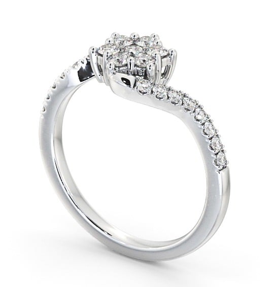 Cluster Diamond Ring Platinum - Kelloe CL31_WG_THUMB1