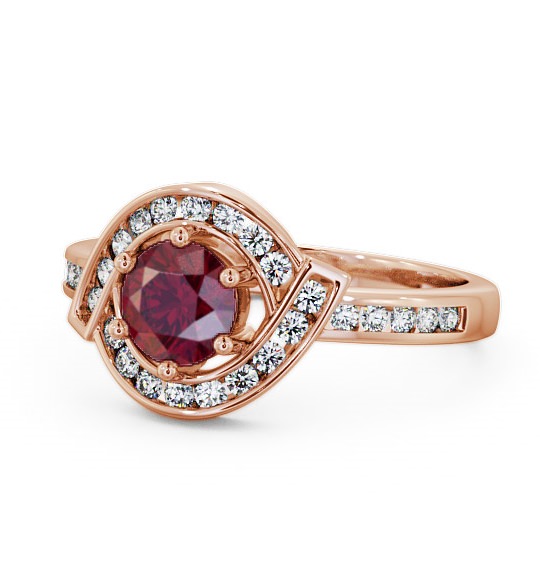  Halo Ruby and Diamond 0.91ct Ring 9K Rose Gold - Sileby CL35GEM_RG_RU_THUMB2 
