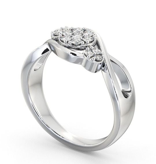  Cluster Round Diamond 0.20ct Ring 18K White Gold - Dalderby CL37_WG_THUMB1 
