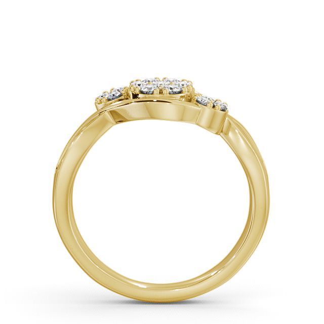 Cluster Round Diamond 0.20ct Ring 18K Yellow Gold - Dalderby CL37_YG_UP