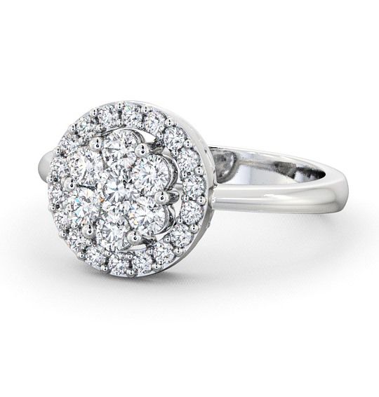 Cluster Round Diamond 0.58ct Ring 18K White Gold - Anmore CL41_WG_THUMB2 