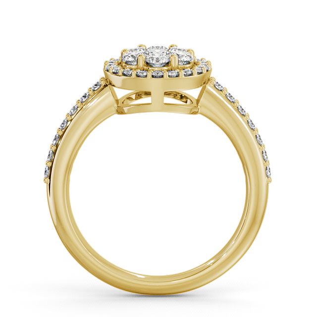 Cluster Diamond Ring 18K Yellow Gold - Derwent CL43_YG_UP