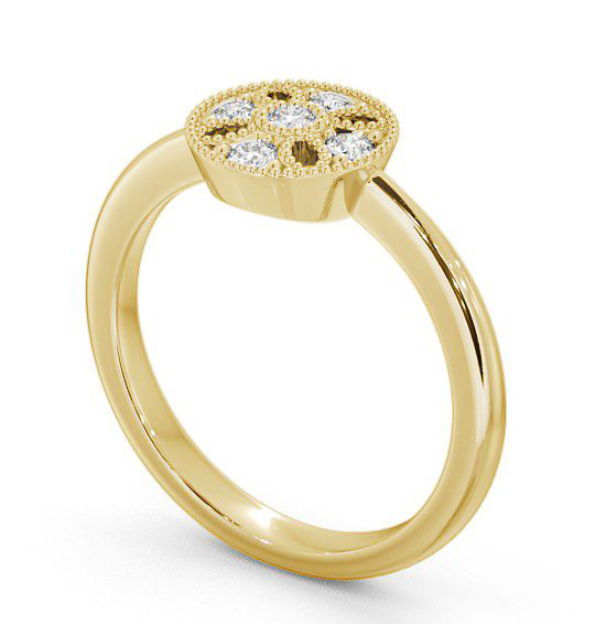 Cluster Diamond Ring 9K Yellow Gold - Thorley CL45_YG_THUMB1