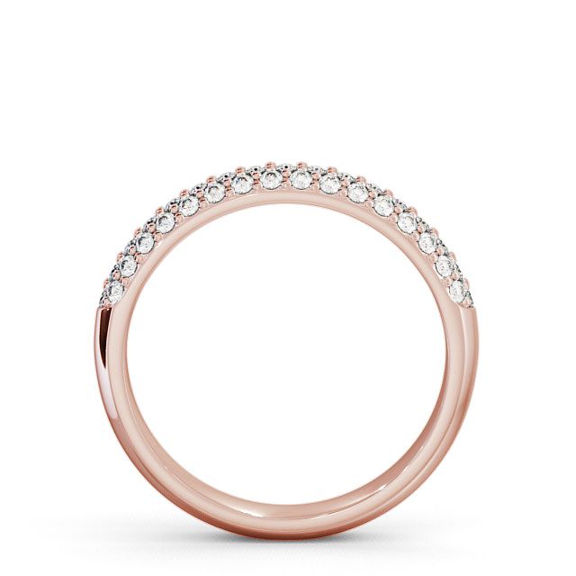 Pave Half Eternity Diamond 0.30ct Ring 9K Rose Gold - Germoe CL50_RG_UP
