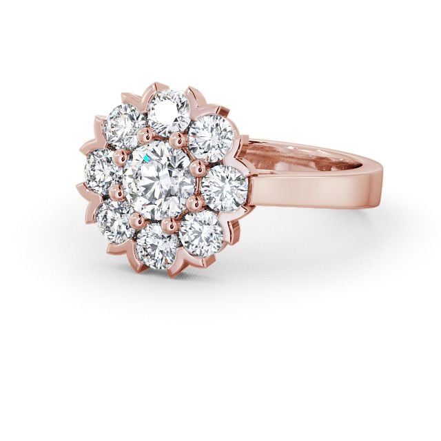 Cluster Diamond Ring 18K Rose Gold - Lurley CL5_RG_FLAT