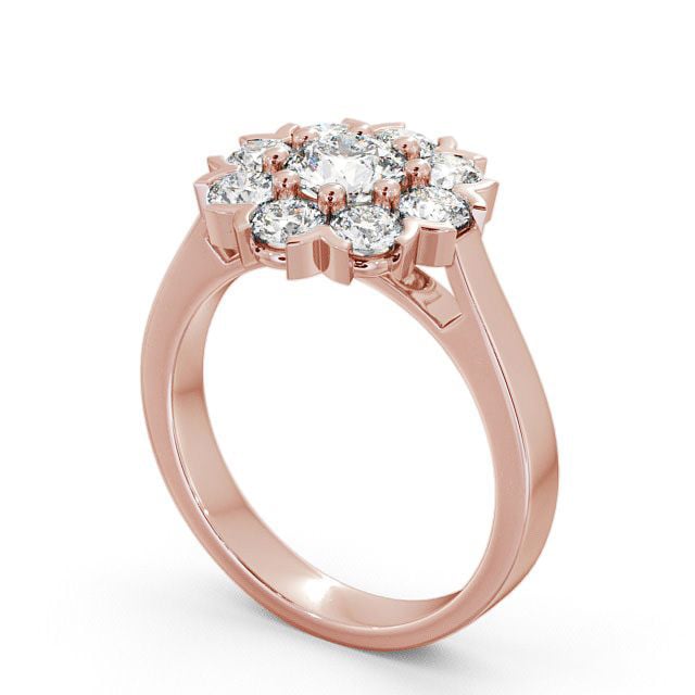 Cluster Diamond Ring 18K Rose Gold - Lurley CL5_RG_SIDE